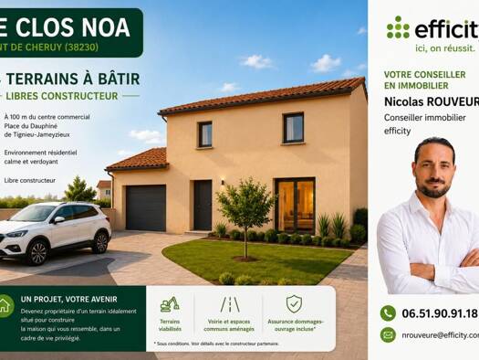 Terrain constructible à vendre 130 000 € 300 m² de terrain Pont-de-Chéruy 38230