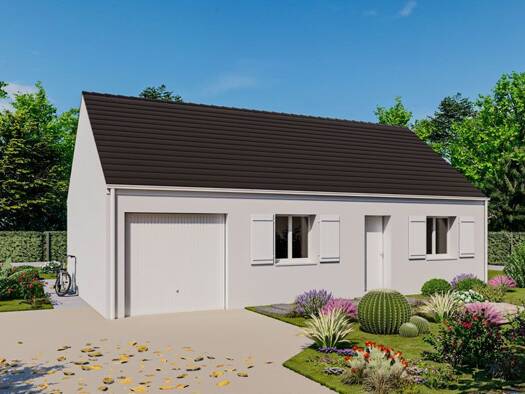 Terrain avec maison neuve à vendre 201 900 € 3 pièces 2 chambres 62 m² 600 m² de terrain Centre Sud Saint-Pierre-lès-Nemours 77140