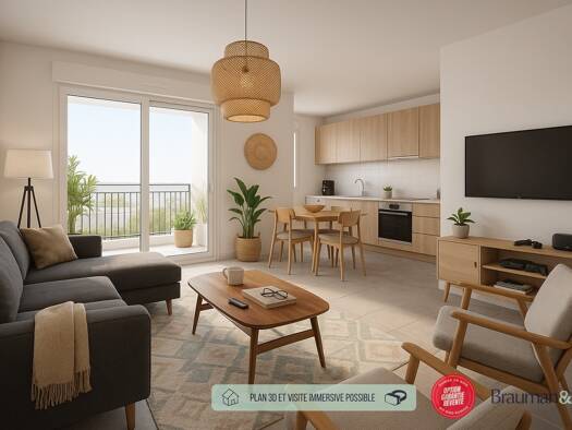 Appartement à vendre - neuf 414 000 € 3 pièces 2 chambres 60 m² 2ème étage Village La Londe-les-Maures 83250