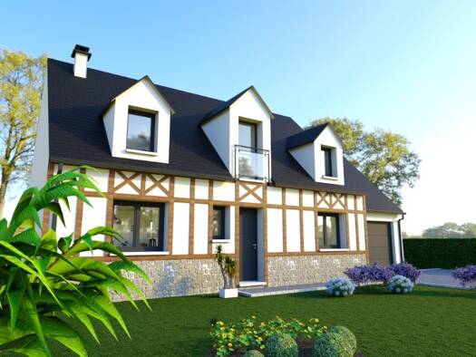 Terrain avec maison neuve à vendre 319 000 € 5 pièces 3 chambres 110 m² 669 m² de terrain Saint-Martin-aux-Chartrains 14130