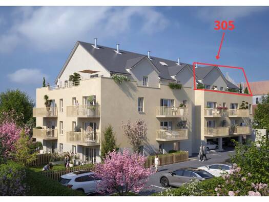 Appartement à vendre - neuf 257 000 € 3 pièces 2 chambres 66,6 m² dès le 31/12/2027 Nord Gournay-en-Bray 76220