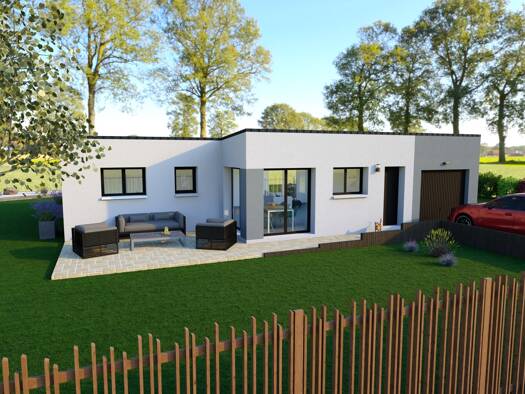 Terrain avec maison neuve à vendre 260 000 € 4 pièces 3 chambres 80 m² 2 425 m² de terrain Breuville 50260