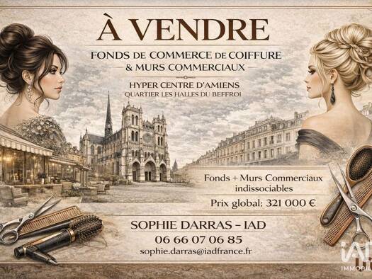 Boutique à vendre 104 000 € 35 m² de surface de vente Saint Germain-Les Halles Amiens 80000