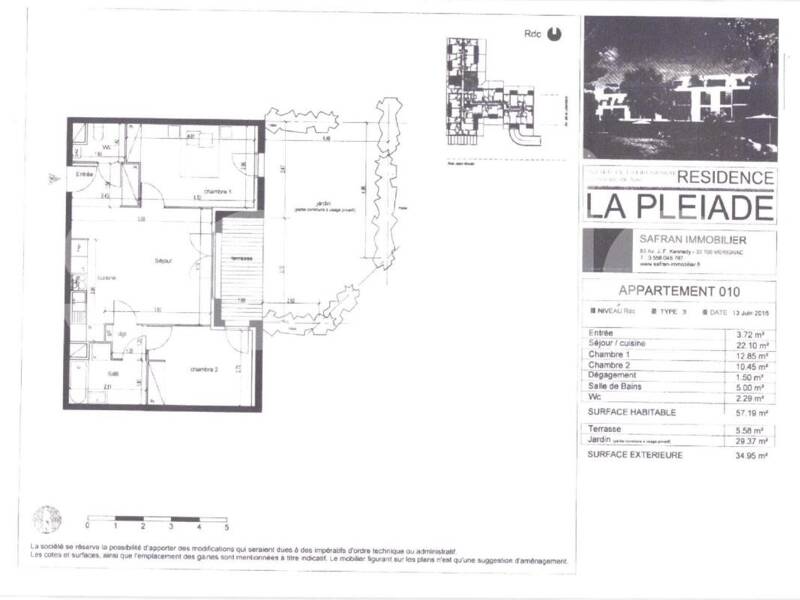 Maison à louer, 57m², MERIGNAC