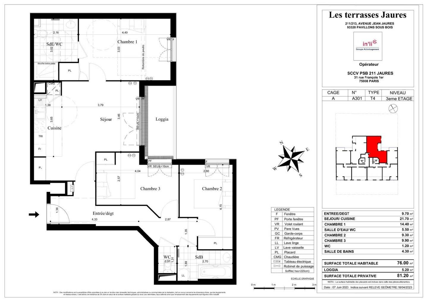 Maison à louer, 76m², LES PAVILLONS SOUS BOIS