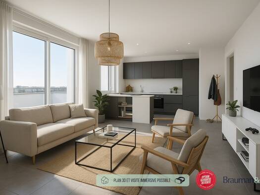 Appartement à vendre - Neuf 398 000 € 4 pièces 3 chambres 100 m² 3ème étage Le Mans 72000