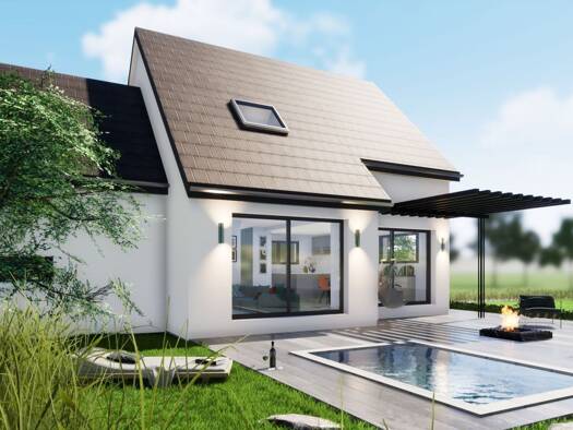 Terrain avec maison neuve à vendre 328 500 € 6 pièces 4 chambres 89 m² 454 m² de terrain Nord Est Bischwiller 67240