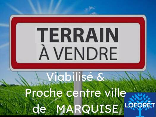 Terrain constructible viabilisé à vendre 73 620 € 386 m² de terrain Marquise 62250