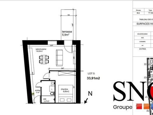 Appartement à louer 500 € 1 pièce 33,9 m² 2ème étage Centre Ville Clermont-l'Hérault 34800