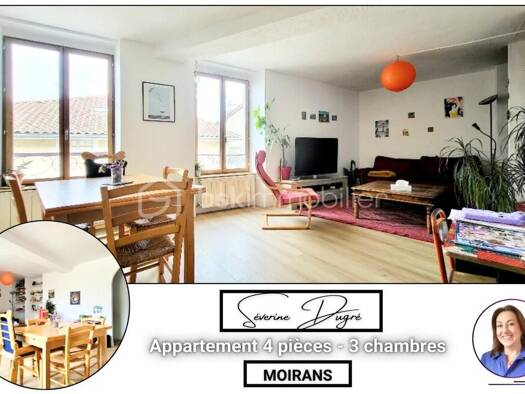 Appartement à vendre 120 000 € 4 pièces 3 chambres 78,36 m² Étage 2/3 Bourg Sud Manguely Moirans 38430