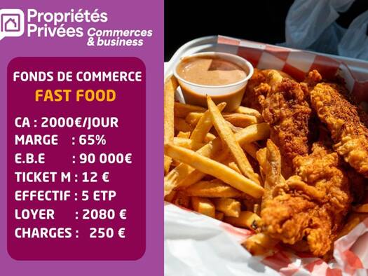 Restaurant à vendre Fonds de commerce 275 000 € 57 m² d'espace de restauration Centre Ville Amiens 80000