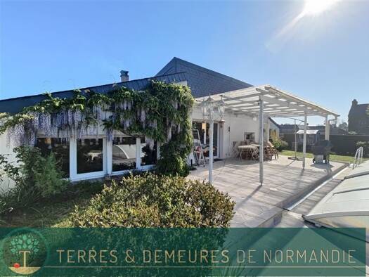 Maison de plain-pied à vendre 342 000 € 8 pièces 5 chambres 231 m² 1 600 m² de terrain Thiberville 27230