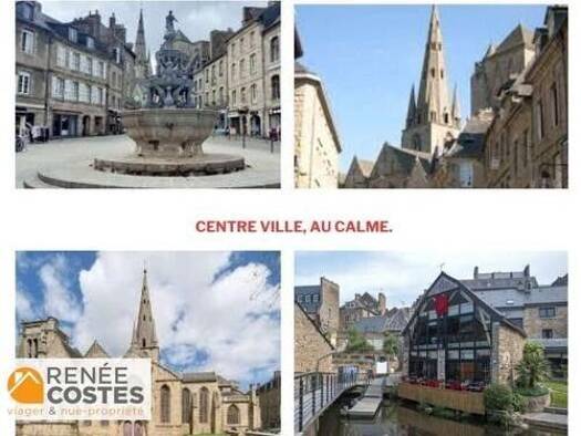 Appartement en viager occupé Bouquet 25 200 € 4 pièces 2 chambres 63 m² 3ème étage Sud Ouest Guingamp 22200