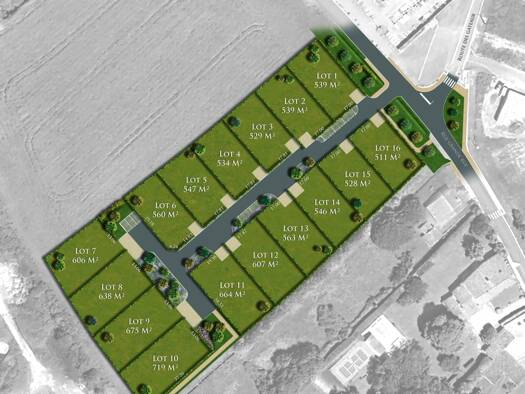 Terrain constructible viabilisé à vendre 68 500 € 646 m² de terrain Meursac 17120