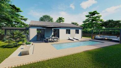 Maison de plain-pied à vendre 212 000 € 4 pièces 3 chambres 90 m² 565 m² de terrain Baron 33750
