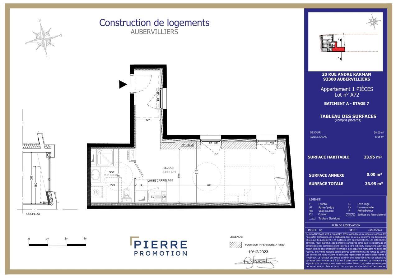 Maison à louer, 34m², AUBERVILLIERS
