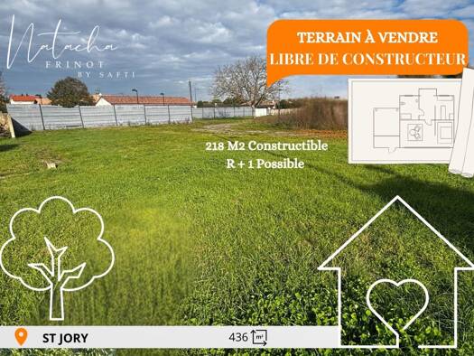 Terrain constructible à vendre 105 200 € 436 m² de terrain Saint-Jory 31790