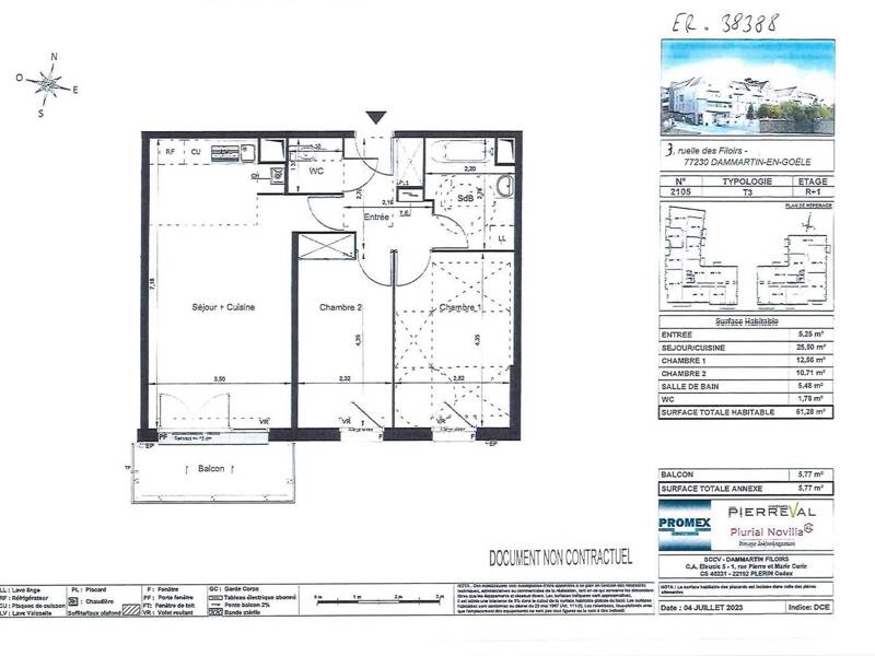 Maison à louer, 61m², DAMMARTIN EN GOELE