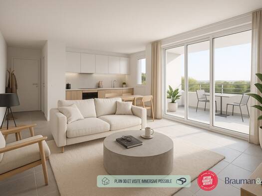 Appartement à vendre - Neuf 424 300 € 4 pièces 3 chambres 85 m² 3ème étage Bealieres Meylan 38240