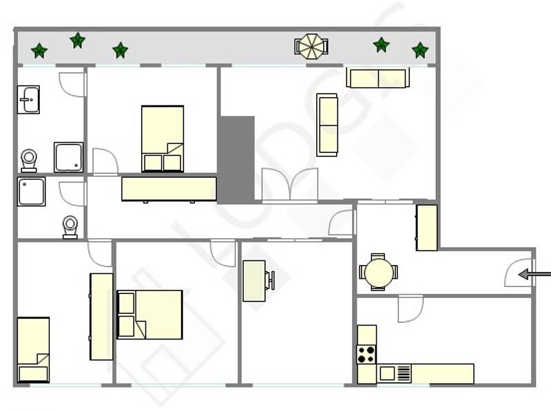 Maison à louer, 109m², PARIS 17E