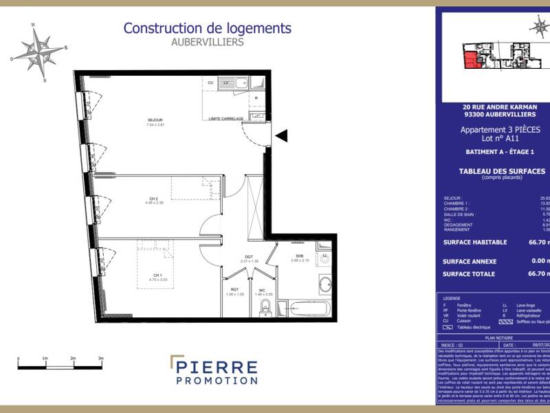 Maison à louer, 67m², AUBERVILLIERS