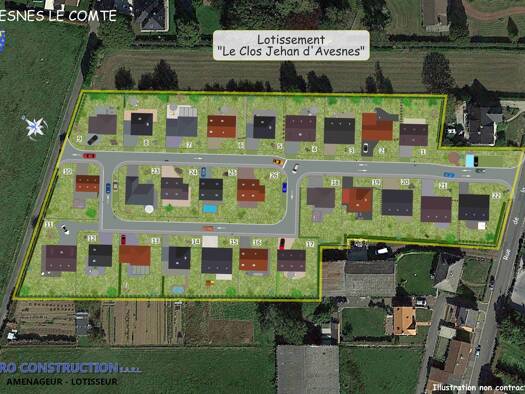 Terrain constructible à vendre 62 000 € 665 m² de terrain Avesnes-le-Comte 62810