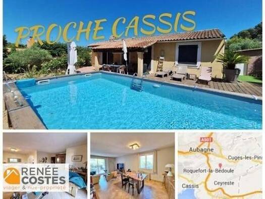 Maison en viager occupé Bouquet 154 200 € 4 pièces 3 chambres 84 m² 640 m² de terrain Roquefort-la-Bédoule 13830