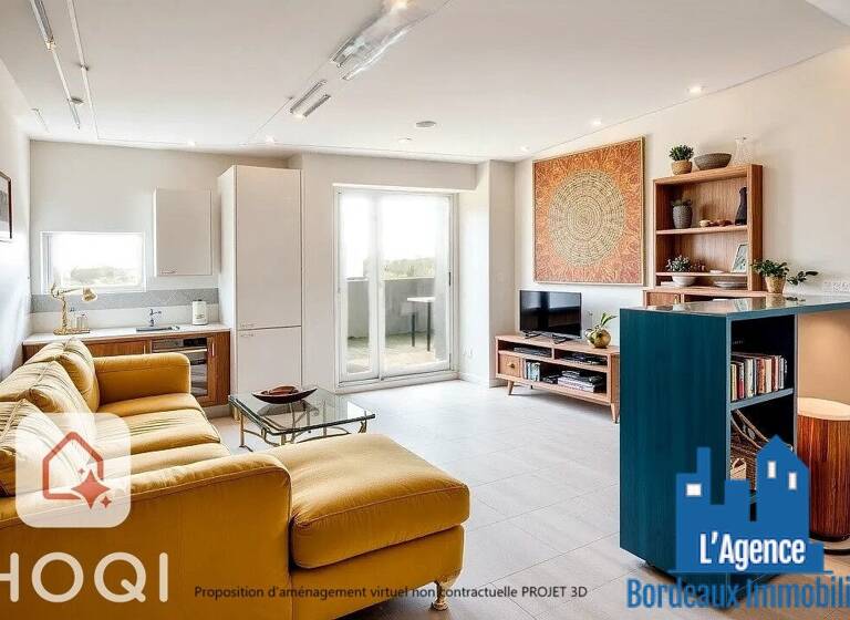 Appartement à vendre 159 000 € 2 pièces 1<br/>chambre 42 m²<br/>superficie Dernier étage, 5/5<br/>étage Begles 33130