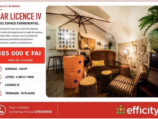 Activités diverses à vendre Fonds de commerce 380 000 € 140 m² de surface de vente Clichy-Trinité Paris 9ème arrondissement 75009