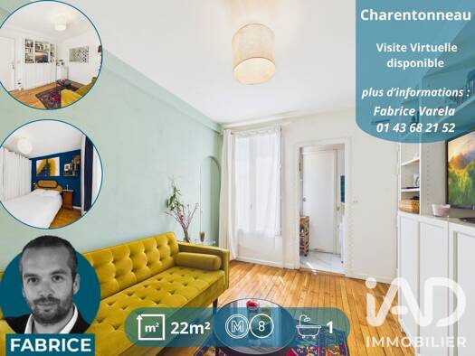 Appartement à vendre 167 000 € 2 pièces 1 chambre 21,88 m² Étage 2/5 Charentonneau Maisons-Alfort 94700