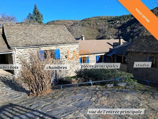 Mas à vendre 265 000 € 7 pièces 3 chambres 128,69 m² 2 000 m² de terrain Altier 48800