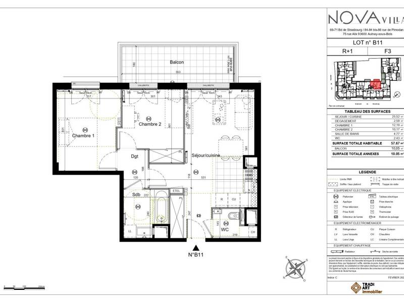 Maison à louer, 58m², AULNAY SOUS BOIS