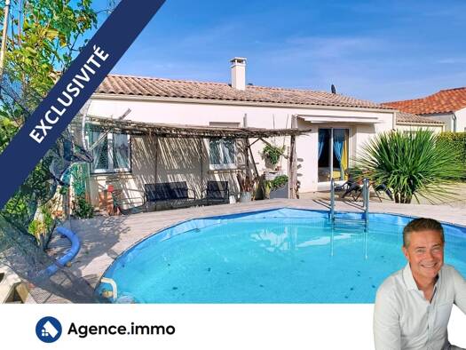 Maison de plain-pied à vendre 213 000 € 4 pièces 3 chambres 80 m² 609 m² de terrain Cravans 17260
