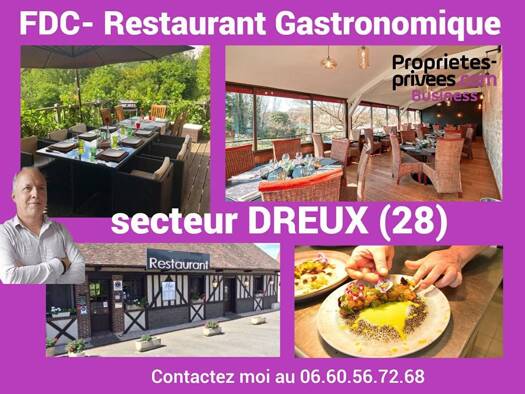 Restaurant à vendre Fonds de commerce 324 900 € 120 m² d'espace de restauration Centre Ville Dreux 28100