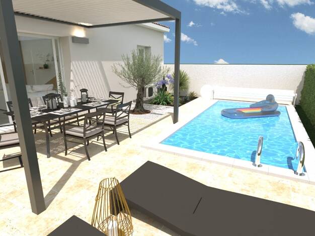 Terrain avec maison neuve à vendre 282 000 € 4 pièces 3 chambres 90 m² 321 m² de terrain Sauvian 34410