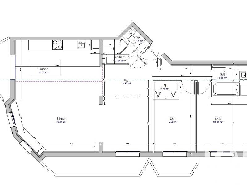 Maison à louer, 76m², SAINT ETIENNE