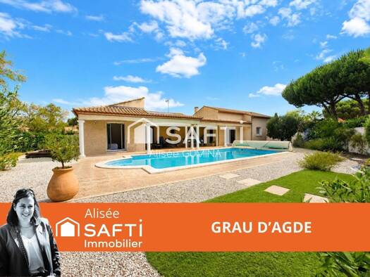 Villa à vendre 799 000 € 6 pièces 3 chambres 153 m² 1 170 m² de terrain Le Grau d'Agde Agde 34300