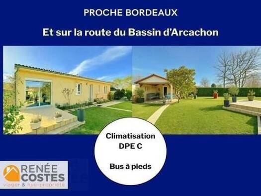 Maison en viager occupé Bouquet 87 500 € 5 pièces 3 chambres 124 m² 946 m² de terrain Nord Martignas-sur-Jalle 33127