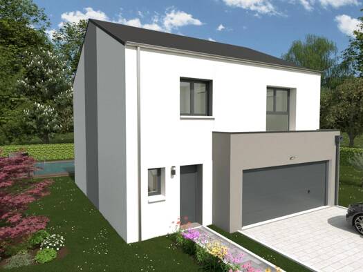 Terrain avec maison neuve à vendre 444 350 € 5 pièces 4 chambres 110,7 m² Angevillers 57440
