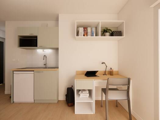 Appartement à louer - Première occupation - logement étudiant 508 € 1 pièce 21 m² 4 étages Fonderie Sud Mulhouse 68200