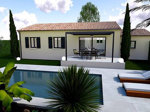 Terrain avec maison neuve à vendre 204 000 € 4 pièces 3 chambres 80 m² 455 m² de terrain Saint-Alexandre 30130