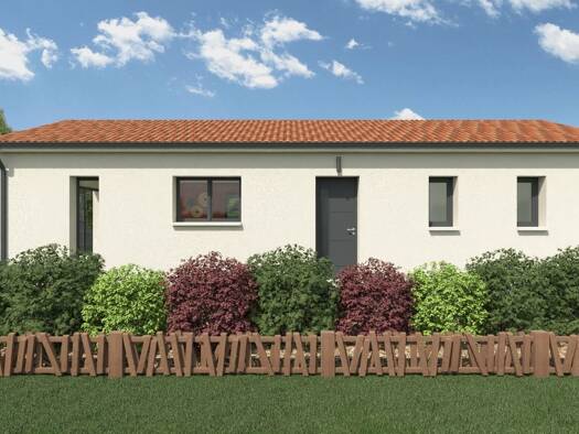 Terrain avec maison neuve à vendre 164 000 € 3 pièces 2 chambres 70 m² 408 m² de terrain Est Saint-Junien 87200