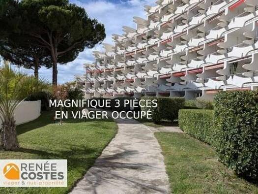 Appartement en viager occupé Bouquet 162 250 € 3 pièces 2 chambres 68 m² Étage 3/5 Sud La Grande-Motte 34280