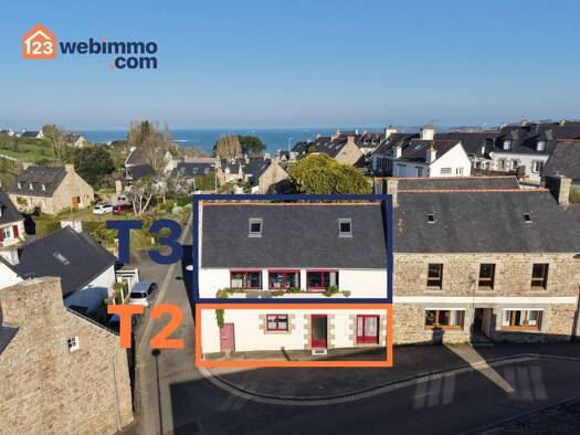 Maison de ville à vendre 274 900 € 7 pièces 1 chambre 112 m² 86 m² de terrain Trédrez-Locquémeau 22300