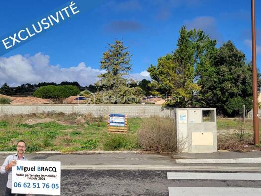 Terrain constructible viabilisé à vendre 105 000 € 390 m² de terrain Lespignan 34710