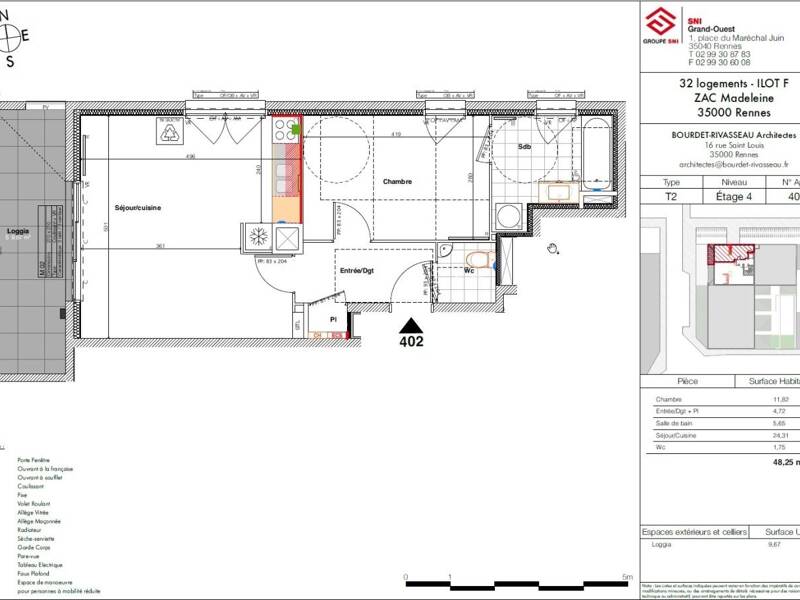 Maison à louer, 48m², RENNES