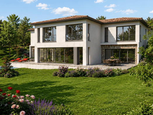 Terrain avec maison neuve à vendre 829 000 € 6 pièces 5 chambres 220 m² 1 500 m² de terrain Ouest Brignais 69530