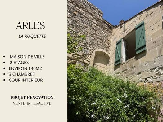 Maison à vendre 330 000 € 4 pièces 3 chambres 140 m² 24 m² de terrain Centre Ville-La Roquette Arles 13200