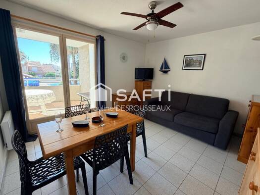 Appartement à vendre 147 000 € 2 pièces 1 chambre 30 m² 1er étage Zone Port Saint-Cyprien 66750