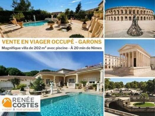 Maison en viager occupé Bouquet 315 109 € 6 pièces 5 chambres 202 m² 1 023 m² de terrain Garons 30128